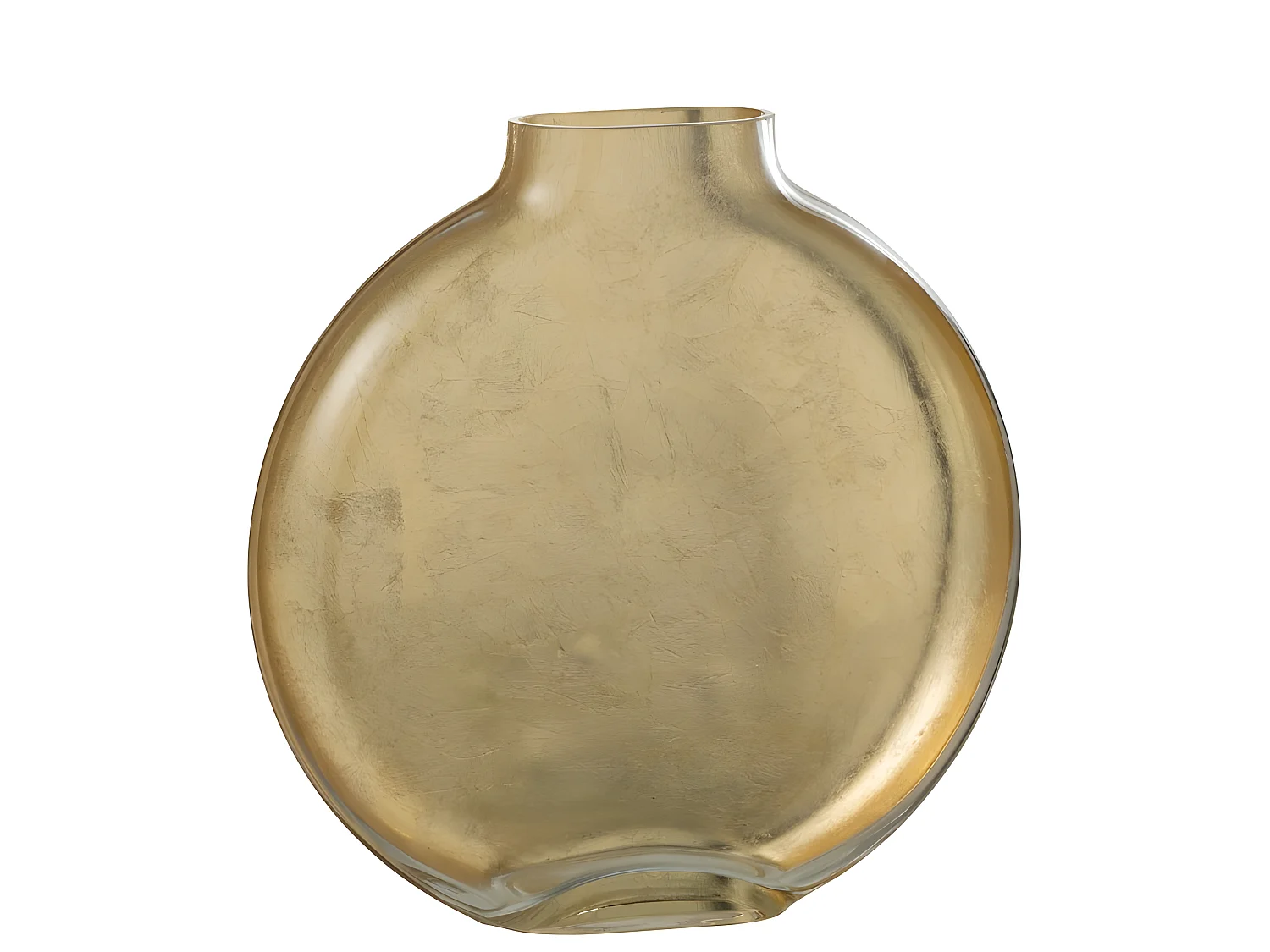 Jarrón de vidrio transparente de 24x5x26 cm