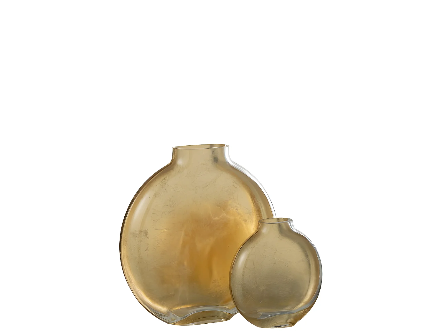 Jarrón de vidrio transparente de 24x5x26 cm