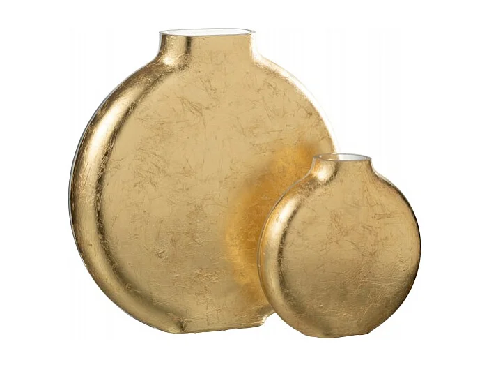 Vaso trasparente piatto in vetro 24x5x26 cm