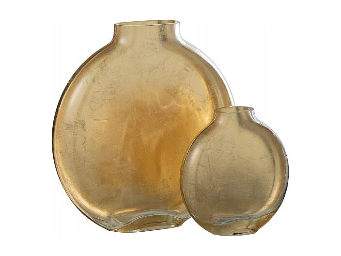 Vaso trasparente piatto in vetro 24x5x26 cm