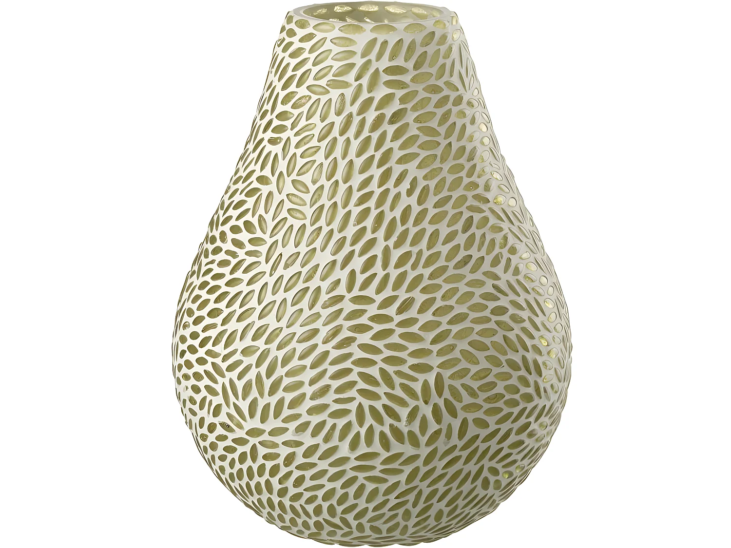 Vase avec mosaïques en verre multicouleur 16x16x22 cm