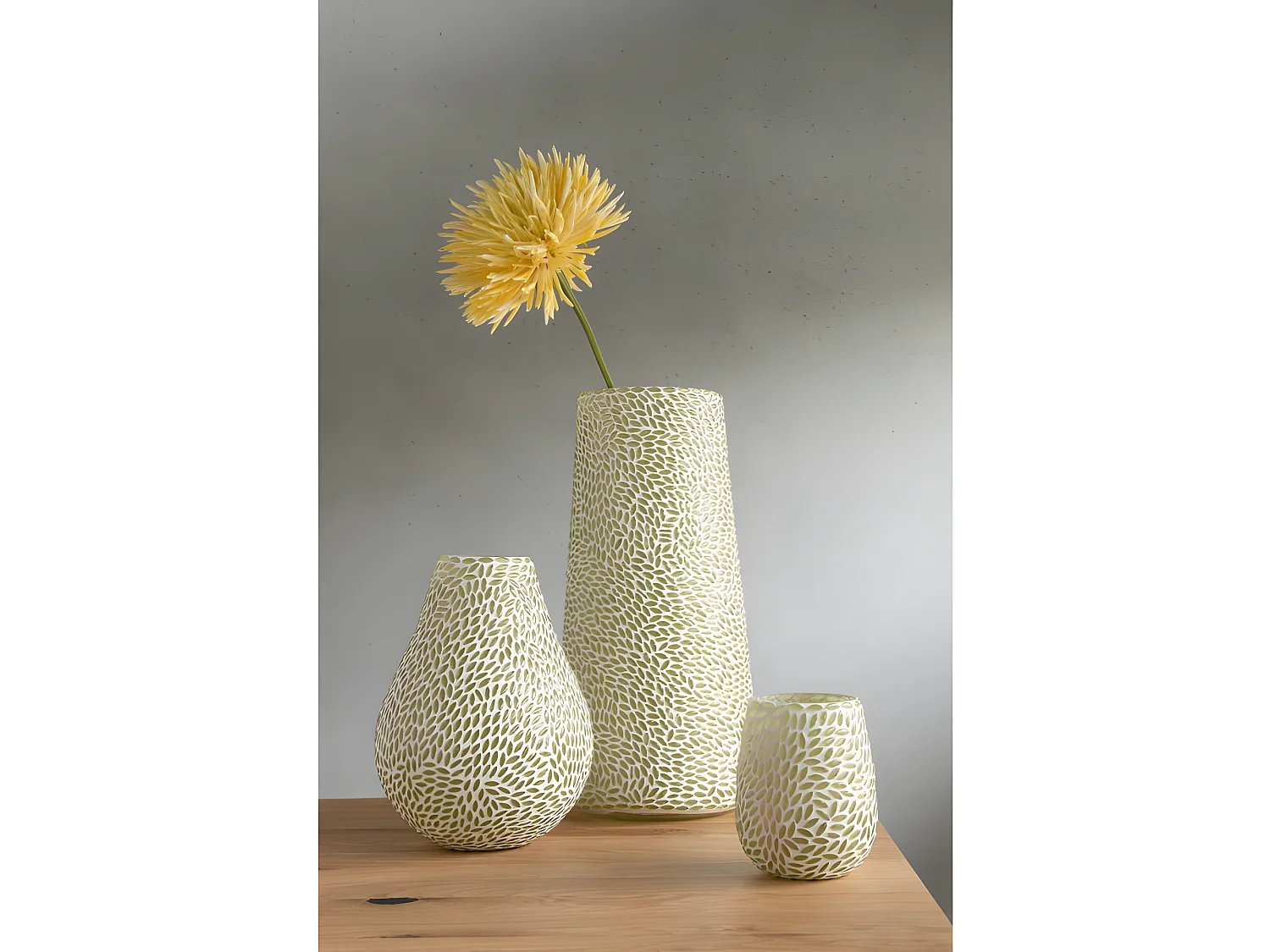 Vase avec mosaïques en verre multicouleur 16x16x22 cm