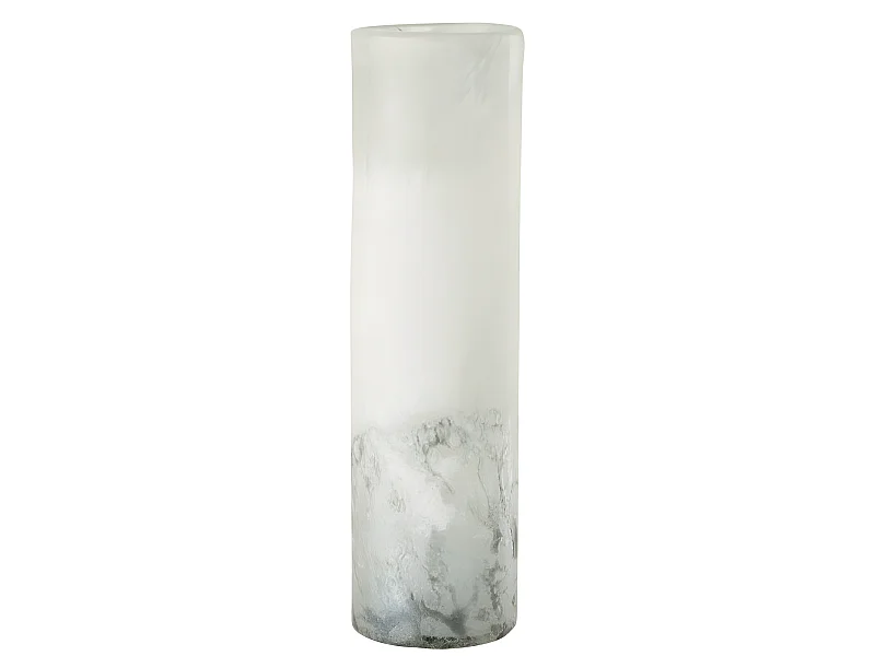 Vase Cylindrique Design "Scavo" 40cm Gris
