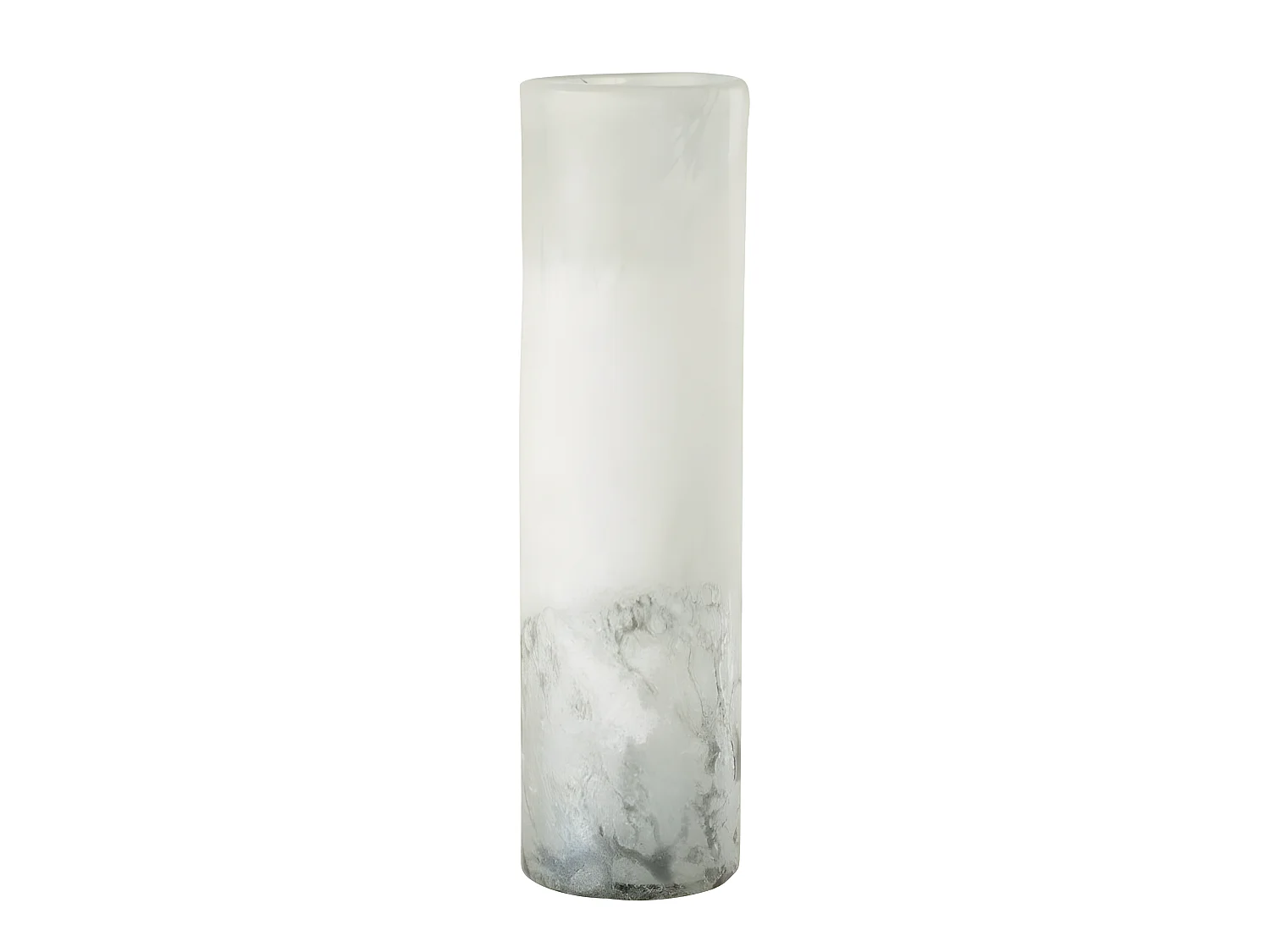 Vase Cylindrique Design "Scavo" 40cm Gris