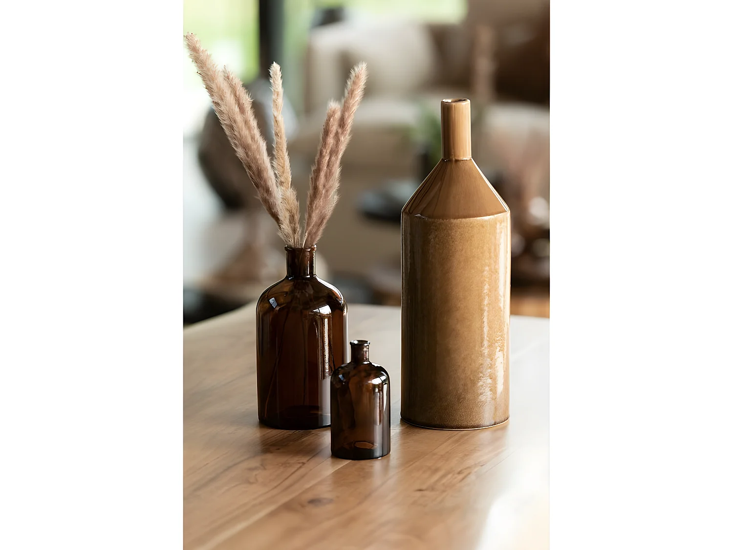 Vase Design en Céramique "Cabisy" 40cm Marron