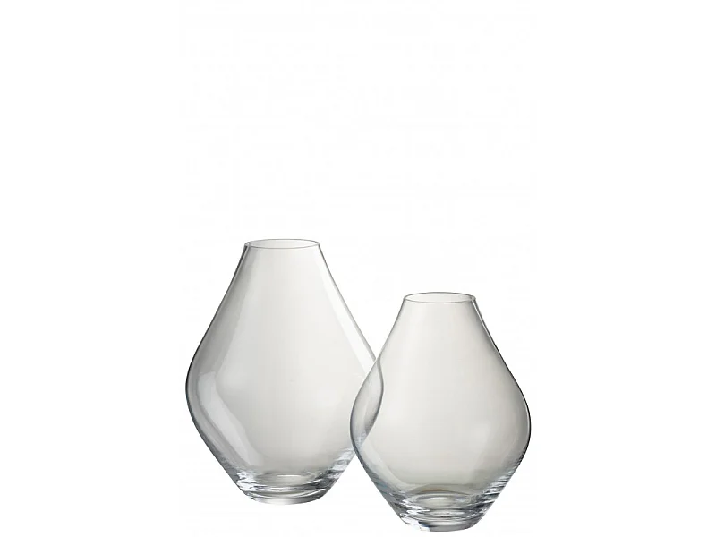 Vase Design en Verre "Cleo" 28cm Transparent