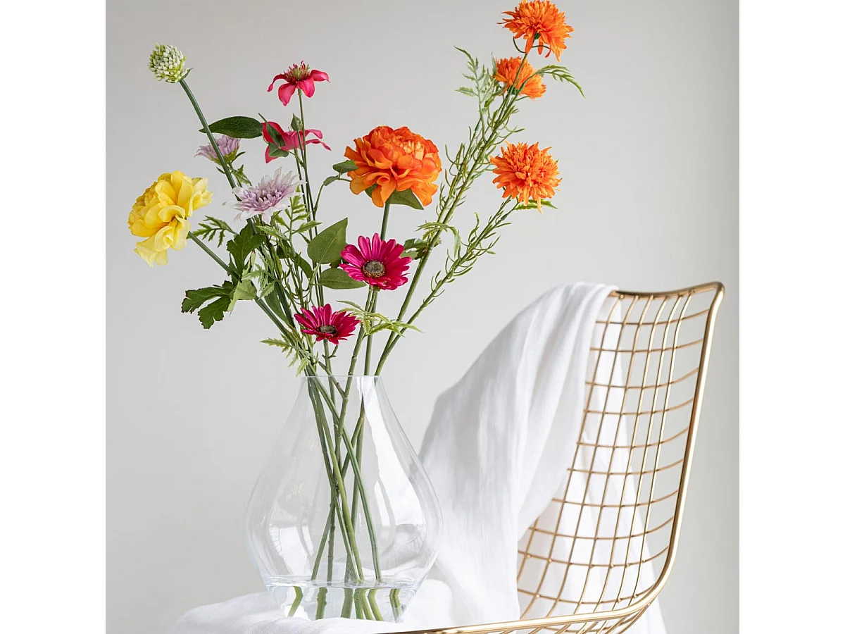 Vase Design en Verre "Cleo" 28cm Transparent