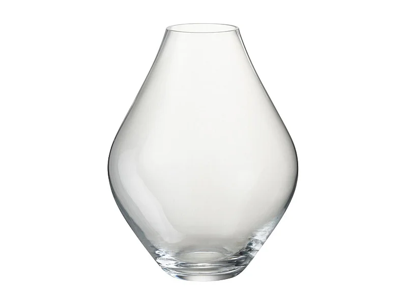 Jarrón de vidrio transparente de 22x22x28 cm