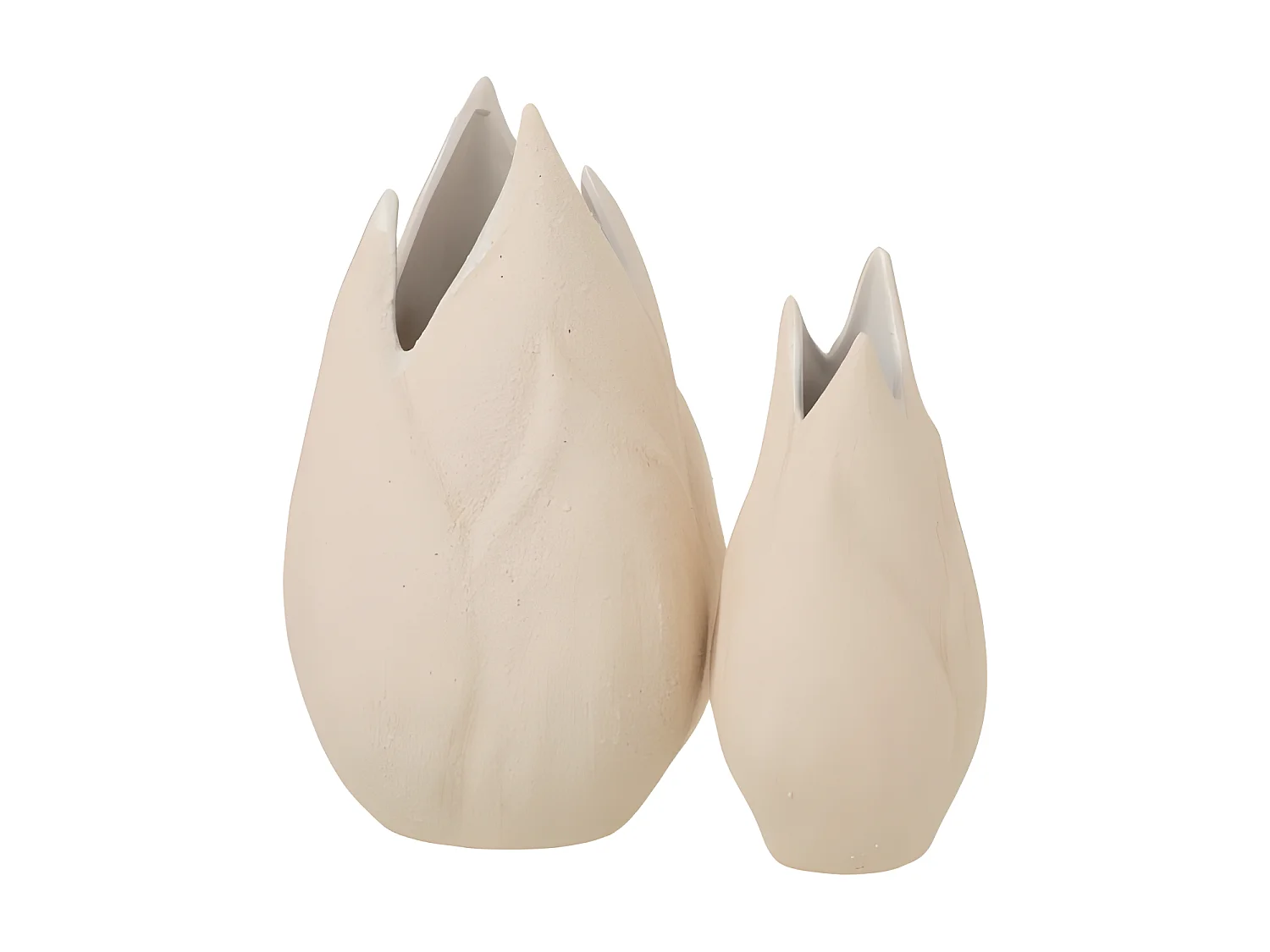Vaso in ceramica beige 18x18x32 cm