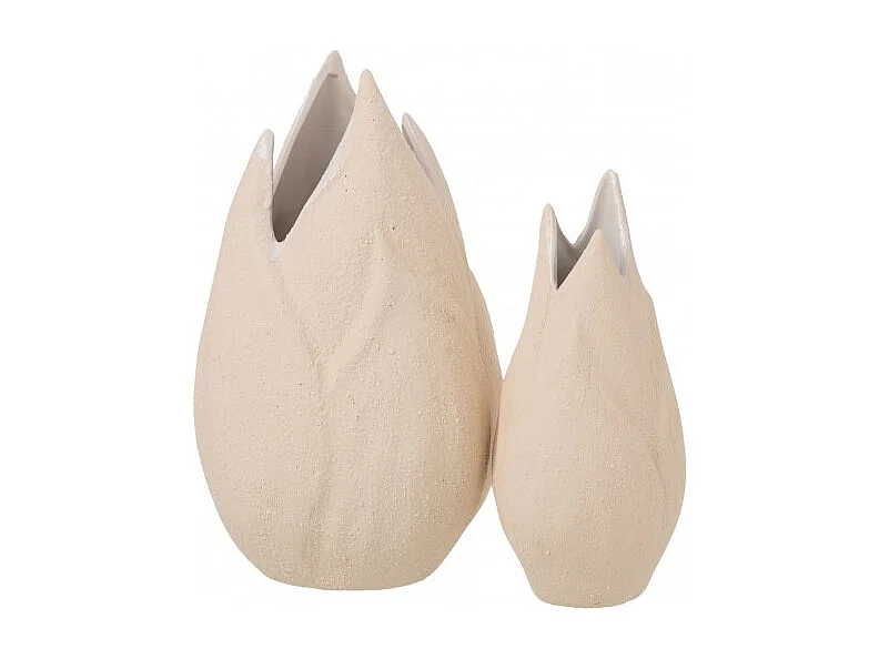 Vaso in ceramica beige 18x18x32 cm