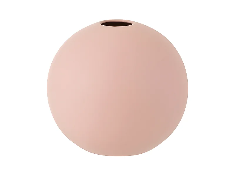 Jarrón bola cerámica rosado pastel 18