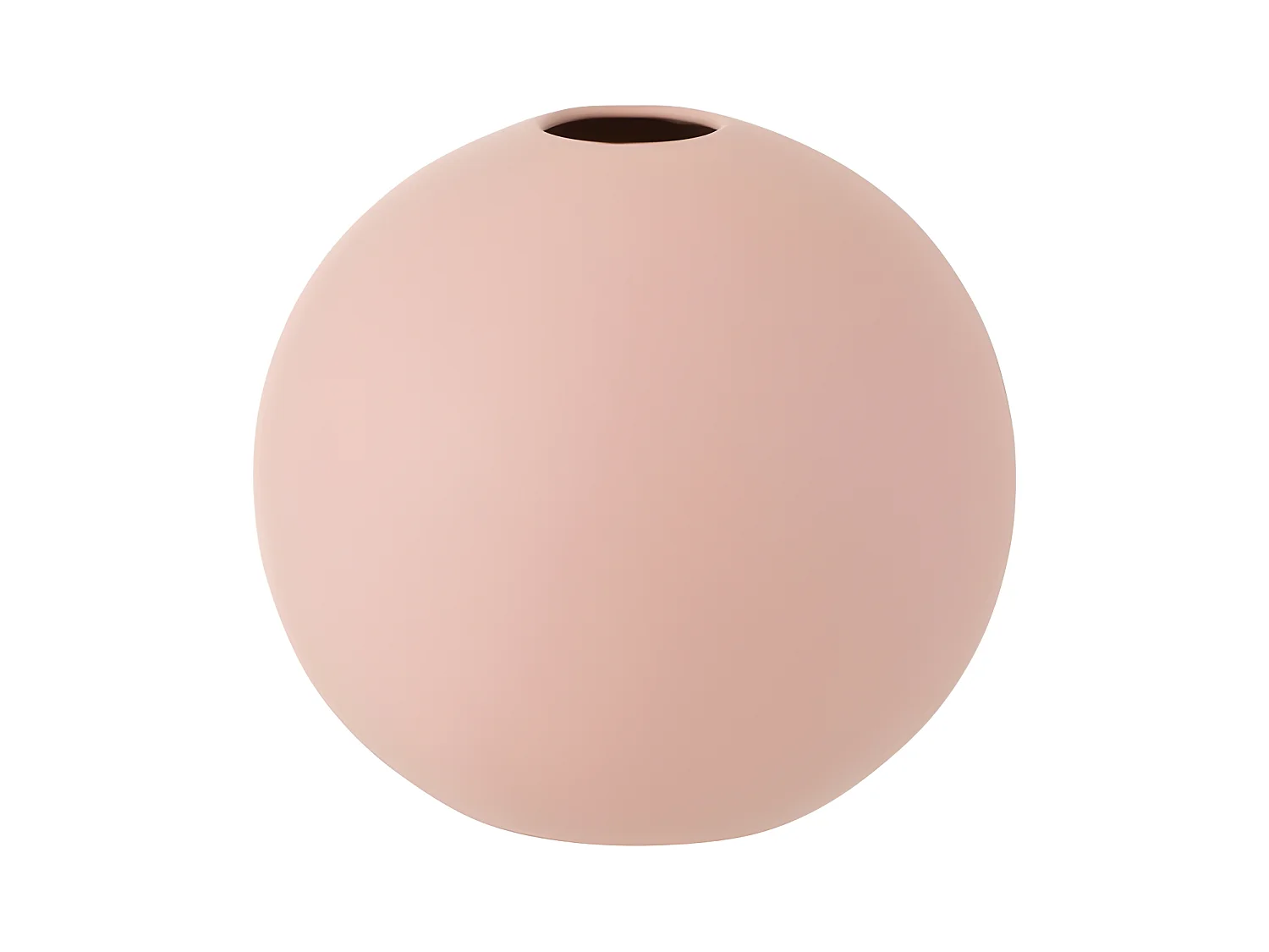 Vase boule en céramique rose pastel D18cm