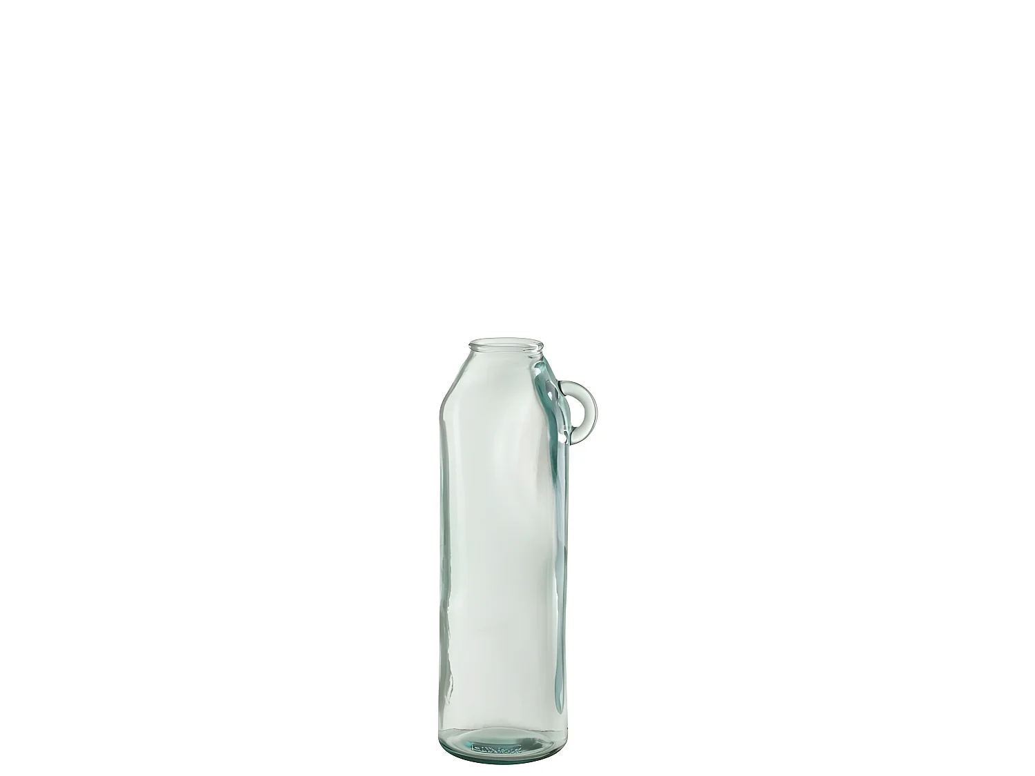 Vase avec anse en verre transparent 17x14x45 cm