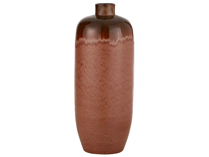 Vaso ovale in ceramica rossa 34x34x89 cm