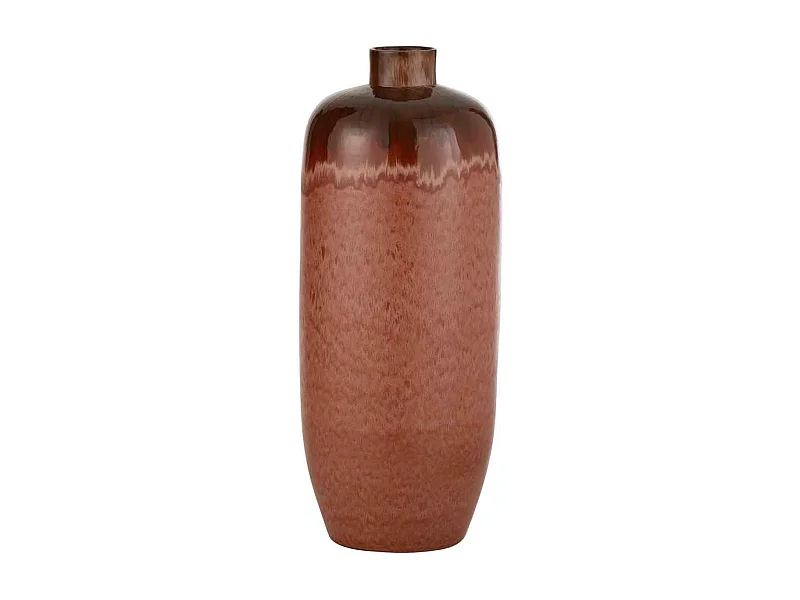 Vaso ovale in ceramica rossa 34x34x89 cm