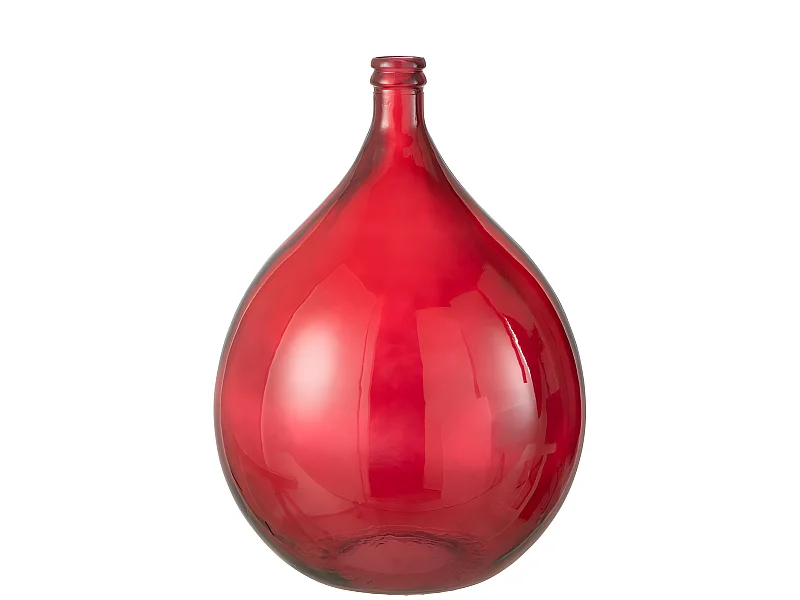Vaso damigiana in vetro rosso 38x38x56 cm
