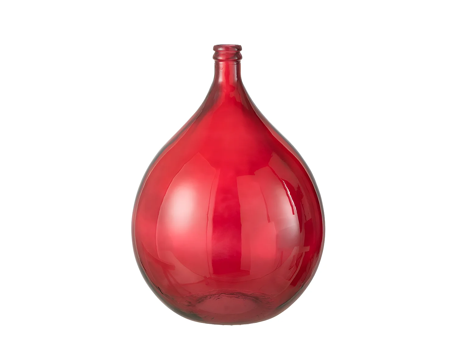 Vase Design en Verre "Penisola" 56cm Rouge