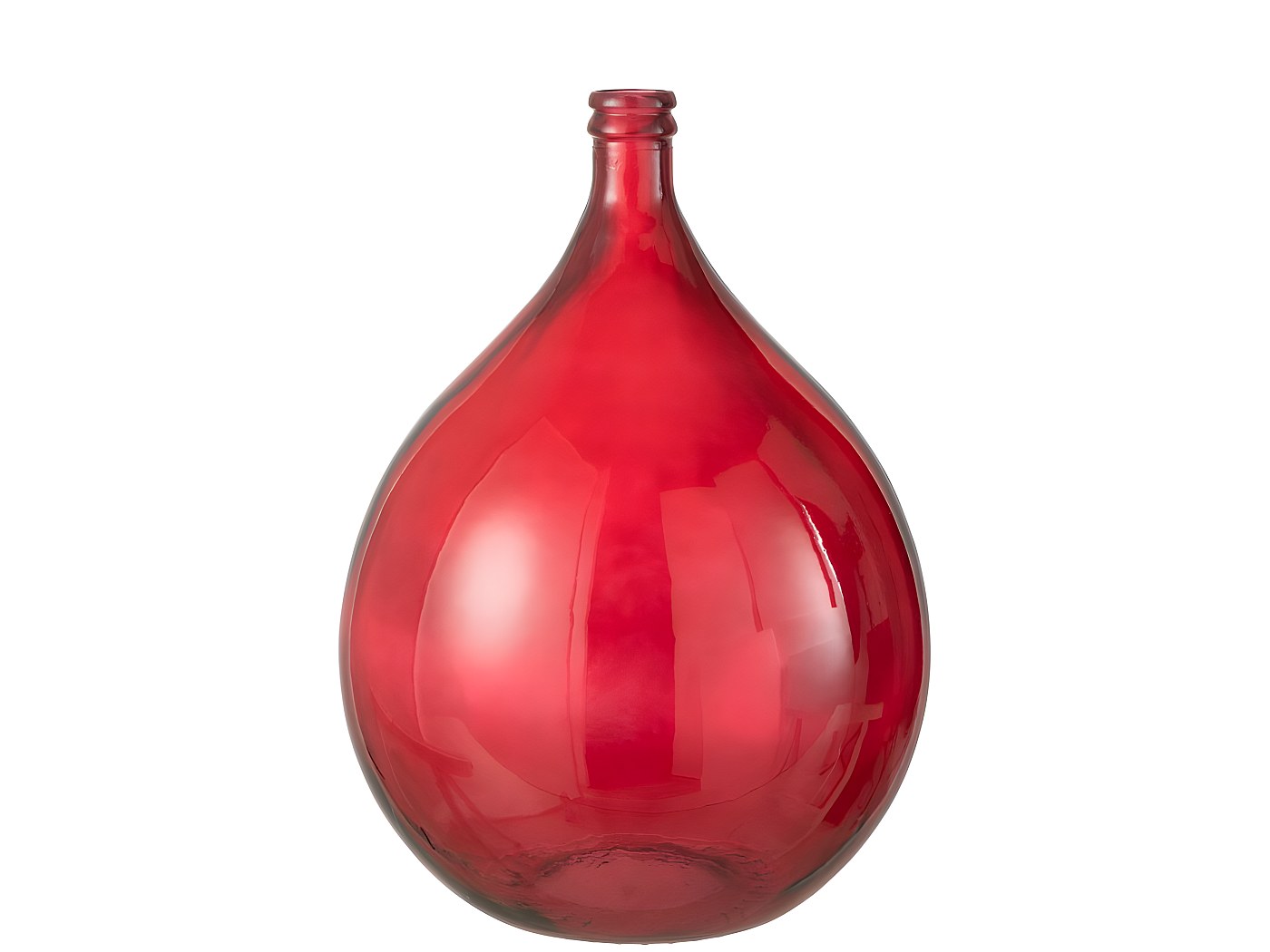 Vase dame jeanne en verre rouge 38x38x56 cm