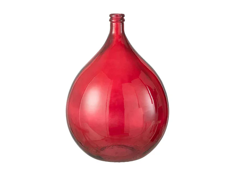 Vaso damigiana in vetro rosso 38x38x56 cm