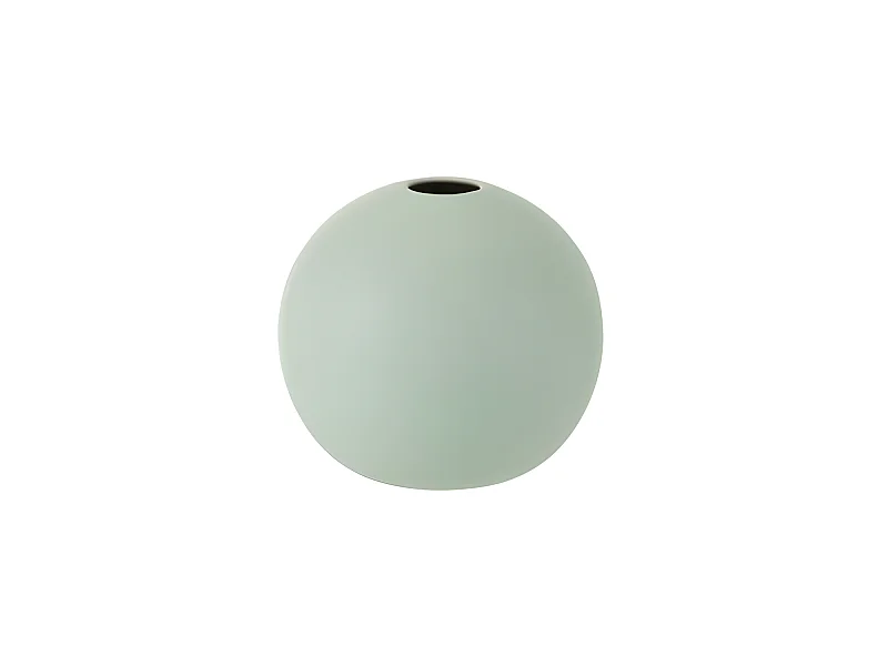 Jarrón bola cerámica verde pastel Alt. 18 cm