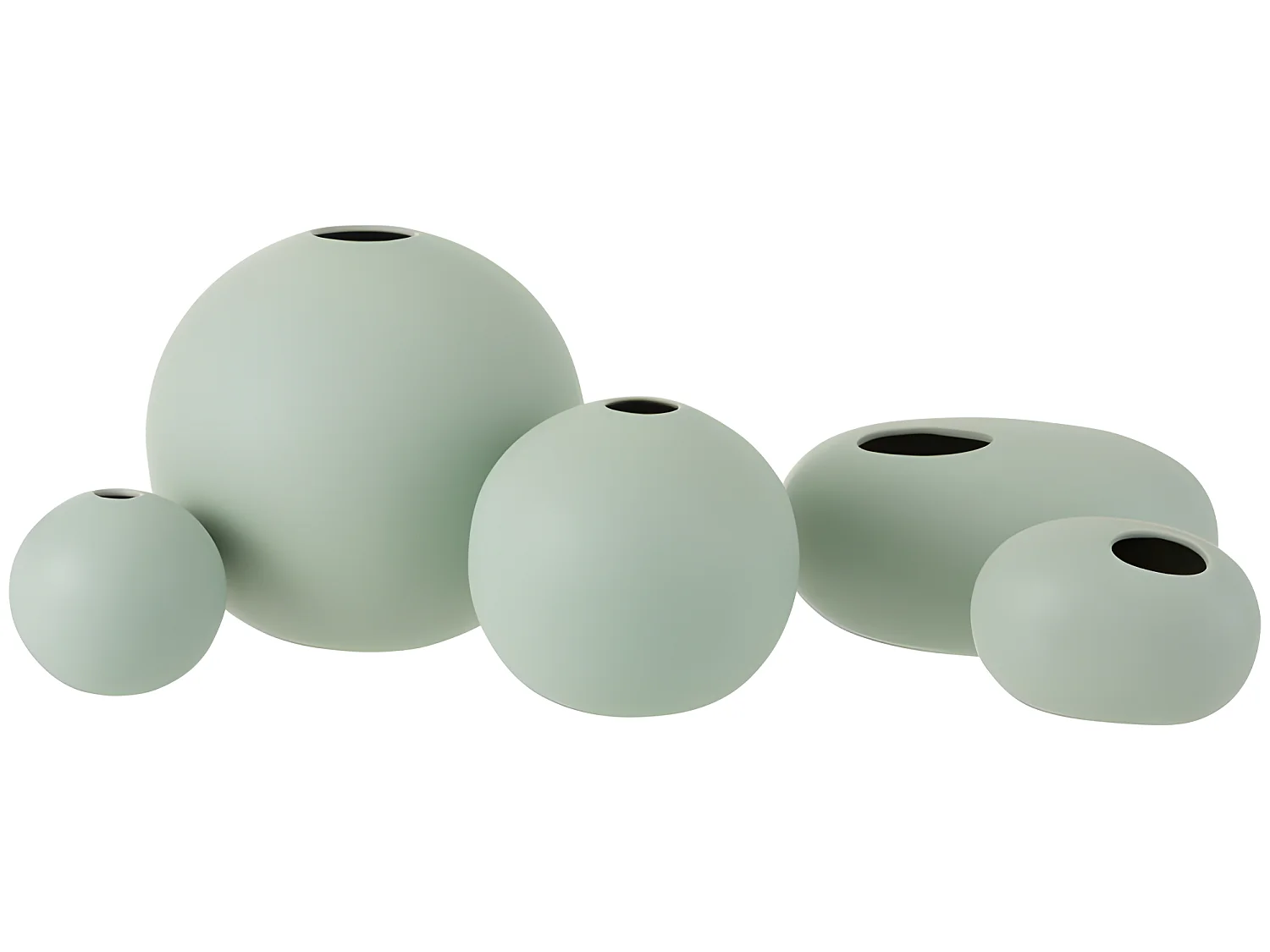 Vaso sferico in ceramica verde menta 18x18x18 cm