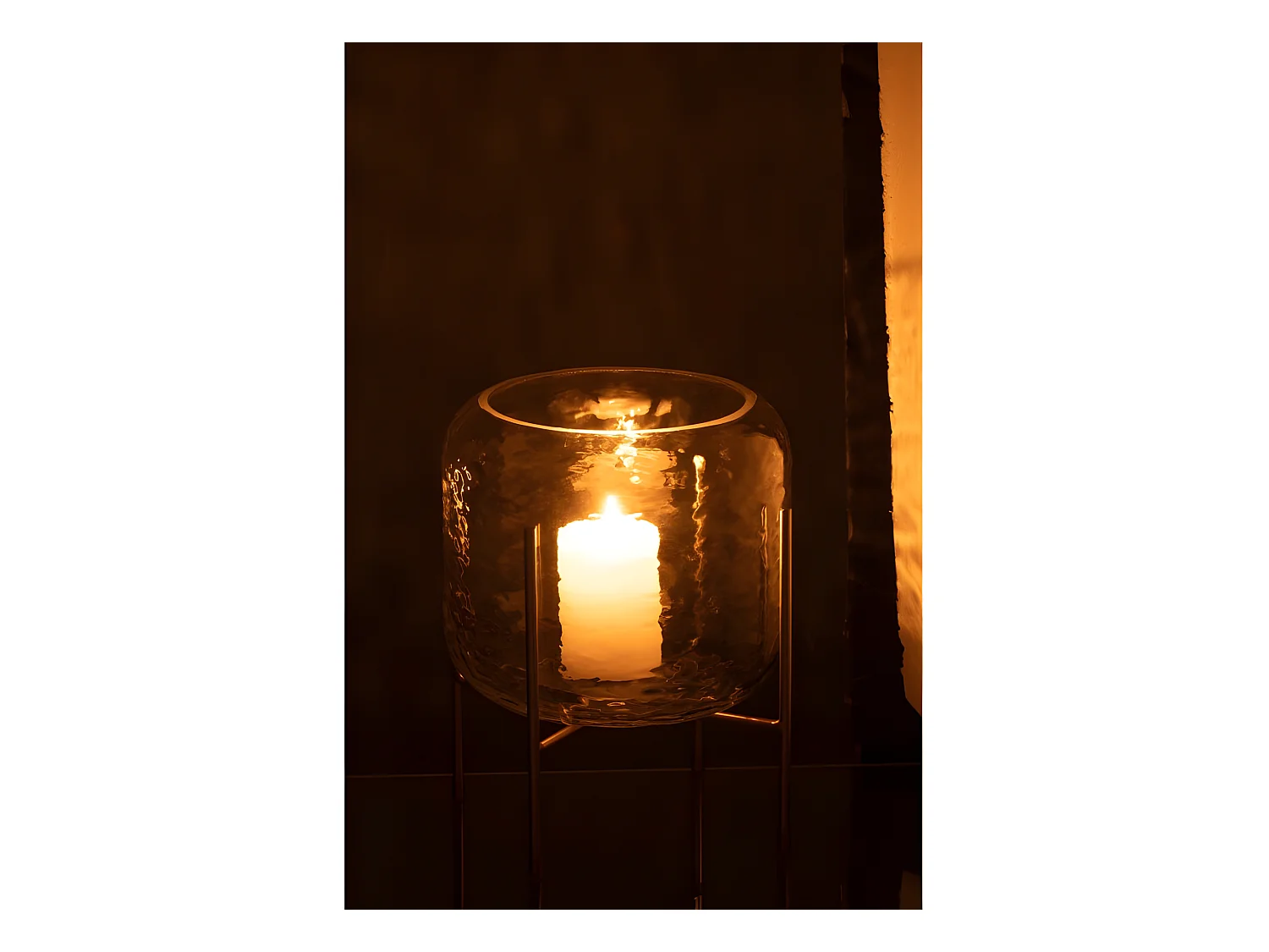 Vase sur Pied en Verre "Pieto" 18cm Transparent