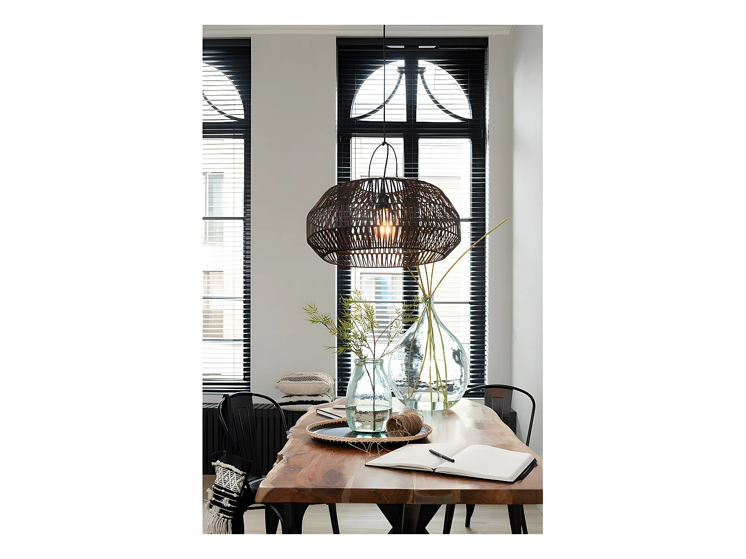 Dame jeanne transparente de vidrio transparente de 38x39x56 cm