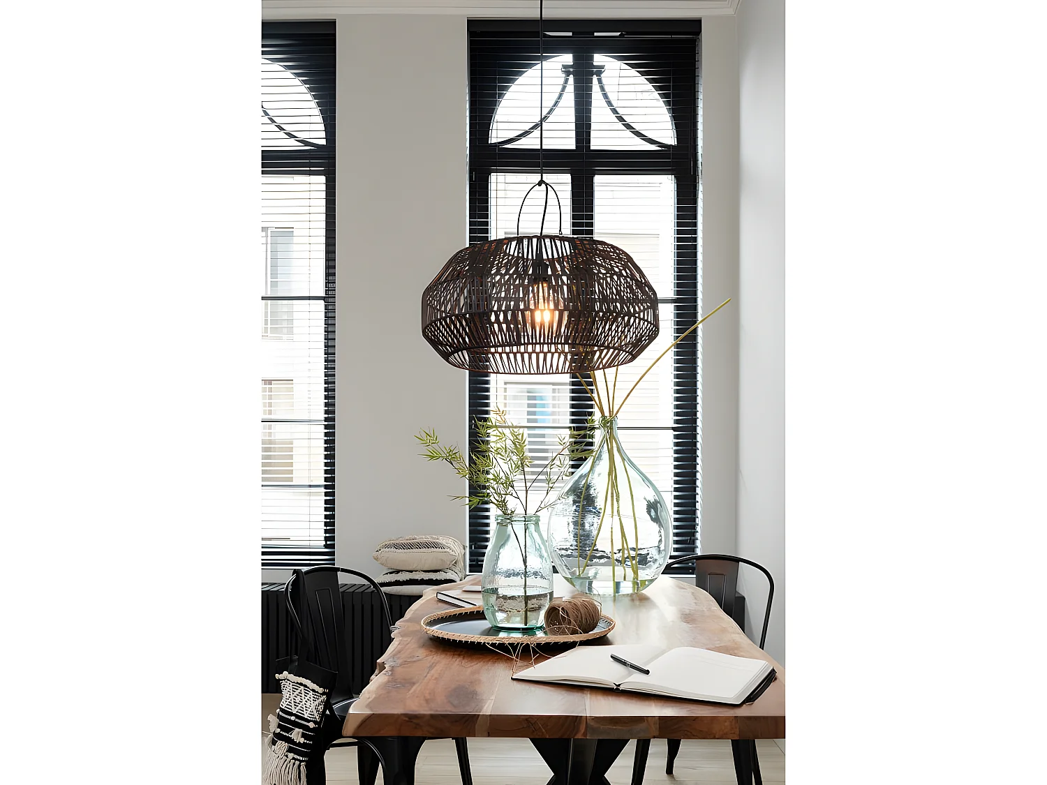 Dame jeanne transparente de vidrio transparente de 38x39x56 cm