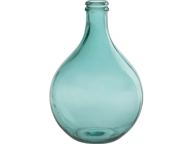 Vaso damigiana in vetro azzurro 27x27x43 cm