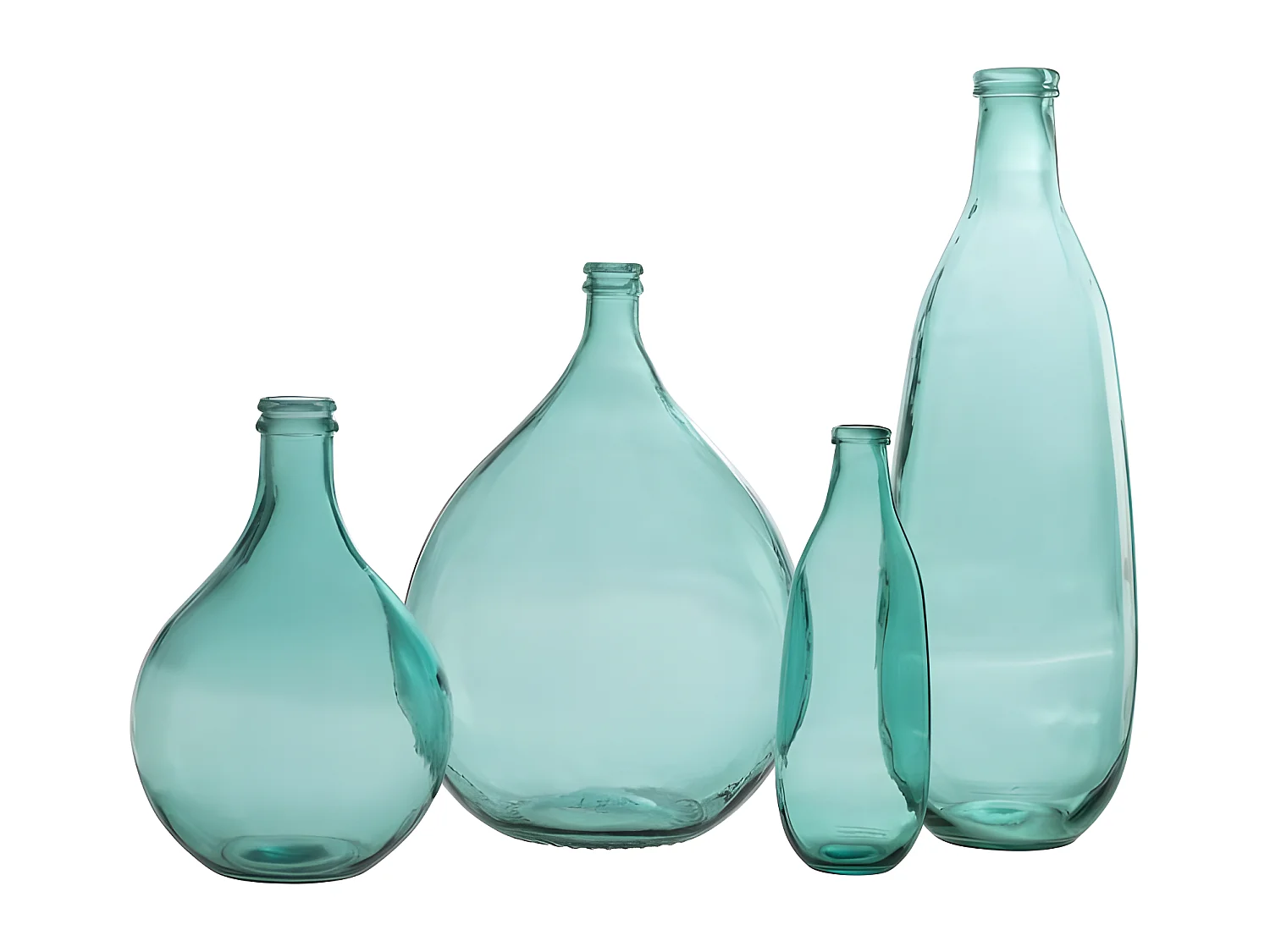 Jarrón de vidrio azul 27x27x43 cm