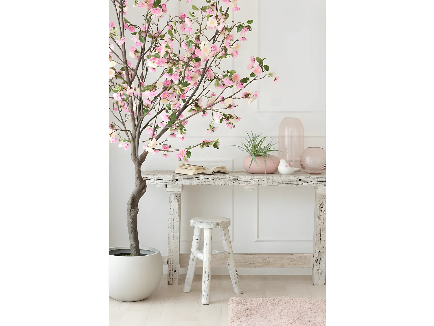 Vaso ovale in ceramica rosa 25x15x13 cm