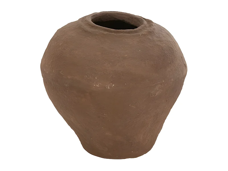 Vaso irregolare in carta marrone 44x44x48 cm