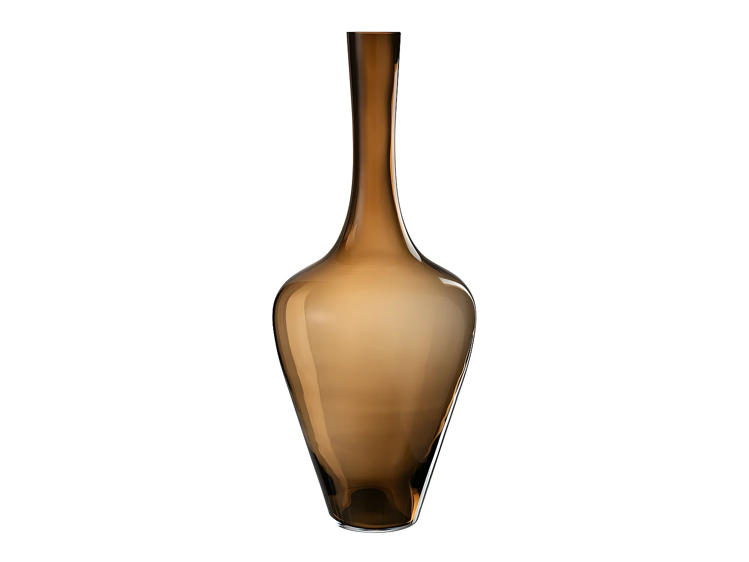 Vase Design en Verre "Joni" 70cm Marron Ambre