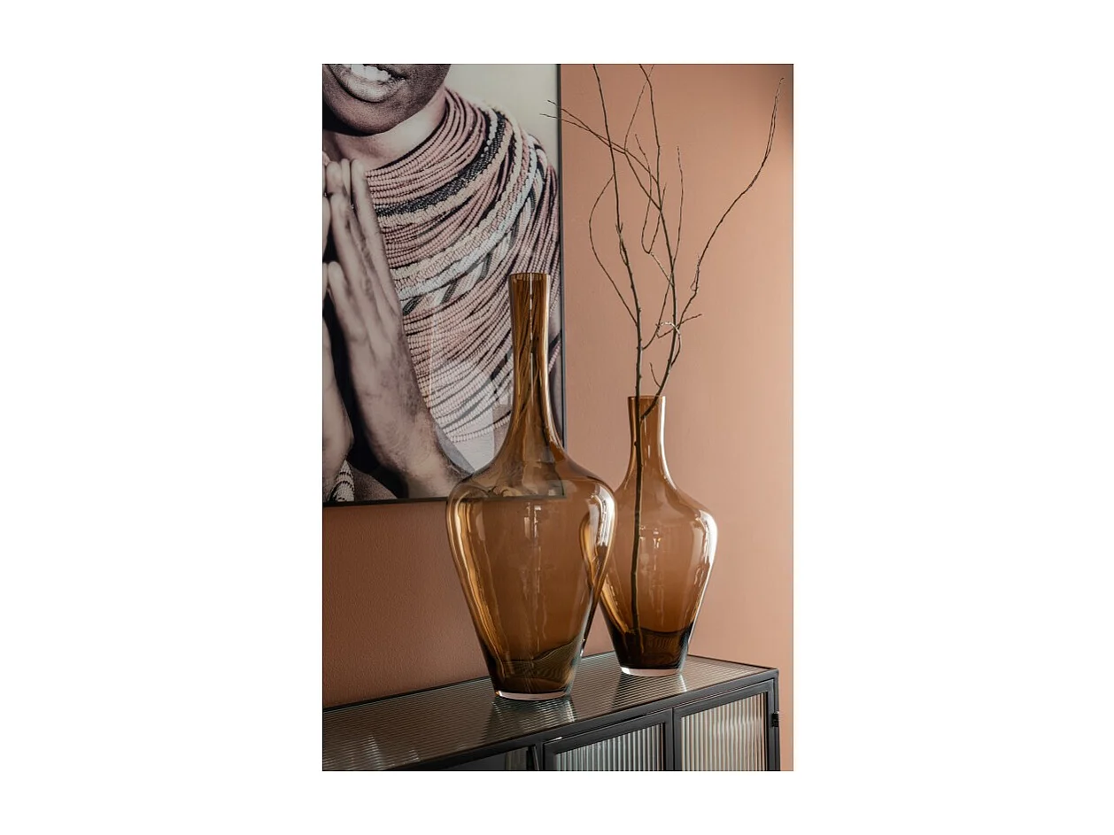 Vaso in vetro marrone 29x29x71 cm
