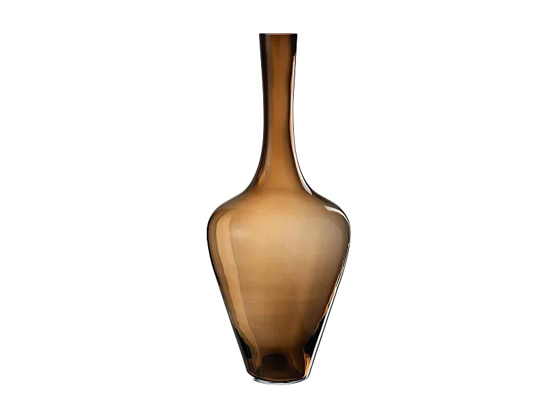 Vase Design en Verre "Joni" 70cm Marron Ambre