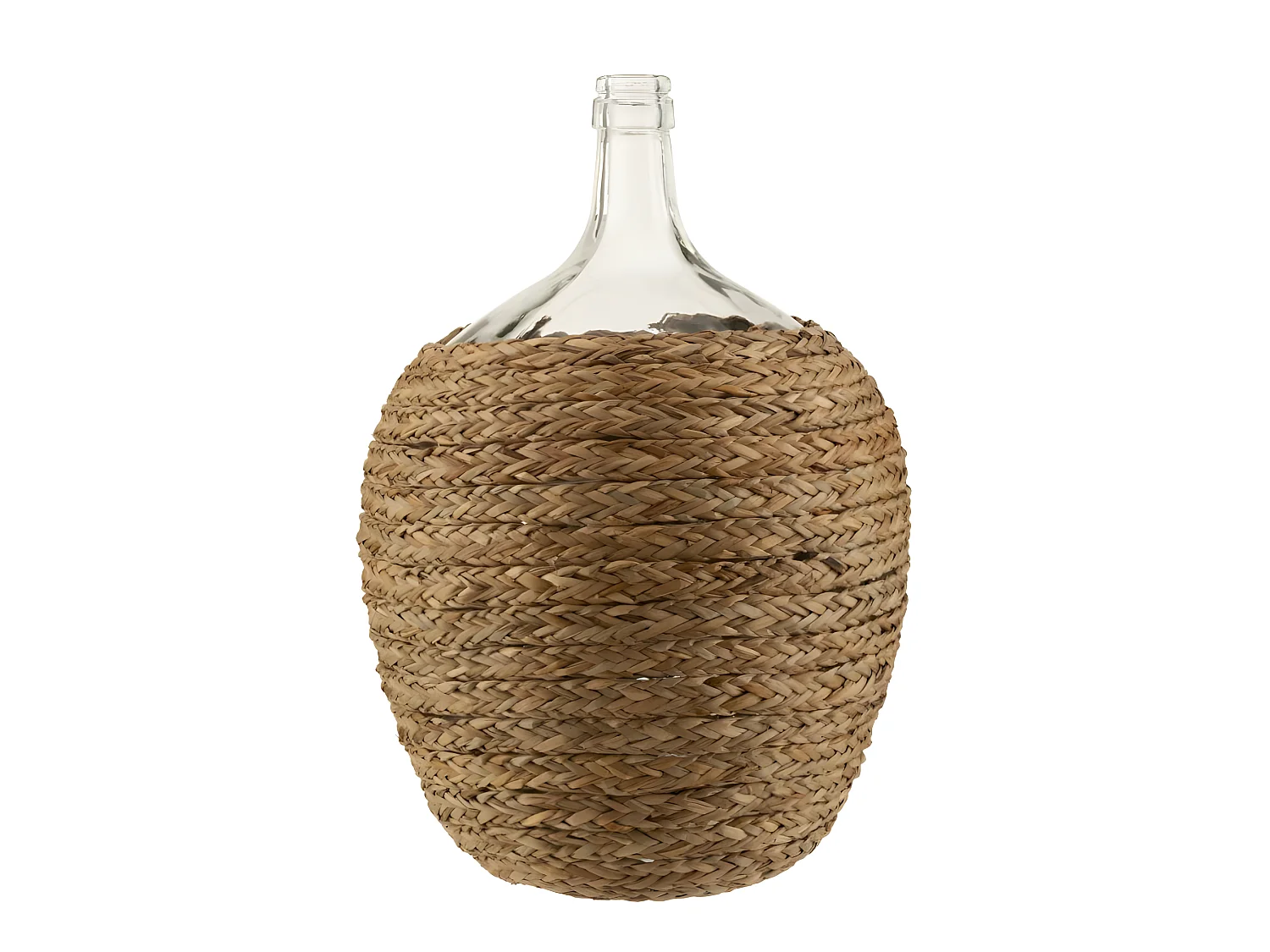 Bottiglia di vetro in legno naturale 37,5x37,5x53 cm