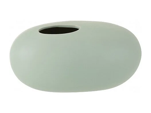 Vase Design "Ovale Céramique" 25cm Vert Pastel