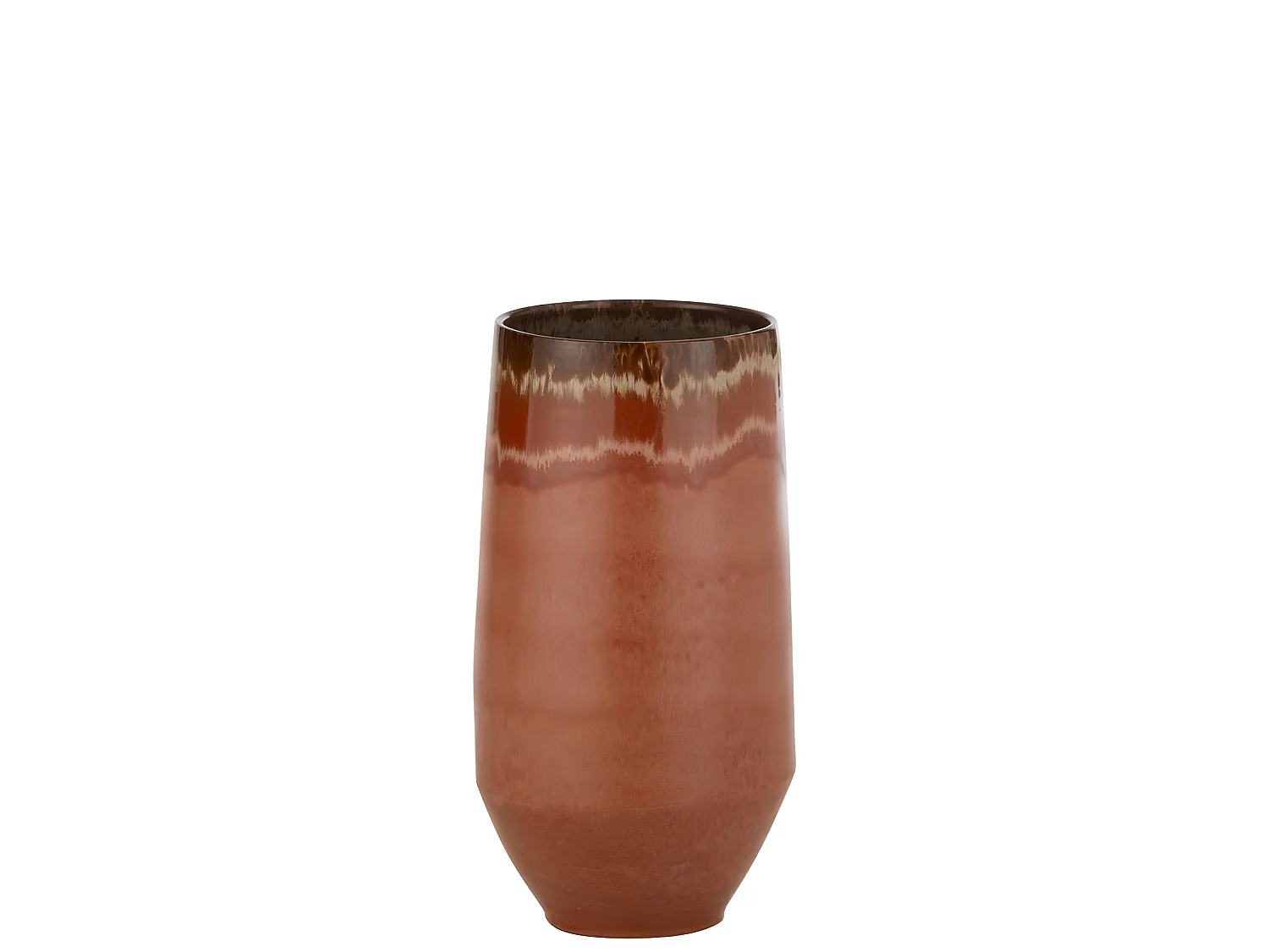 Vase Allongé en Céramique "Aline" 50cm Rouge