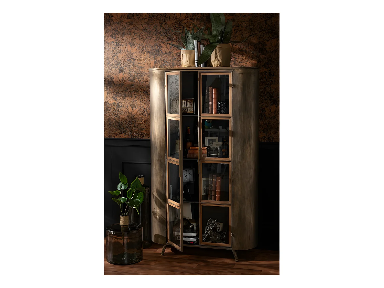 Vaso in vetro marronee 35x35x44 cm