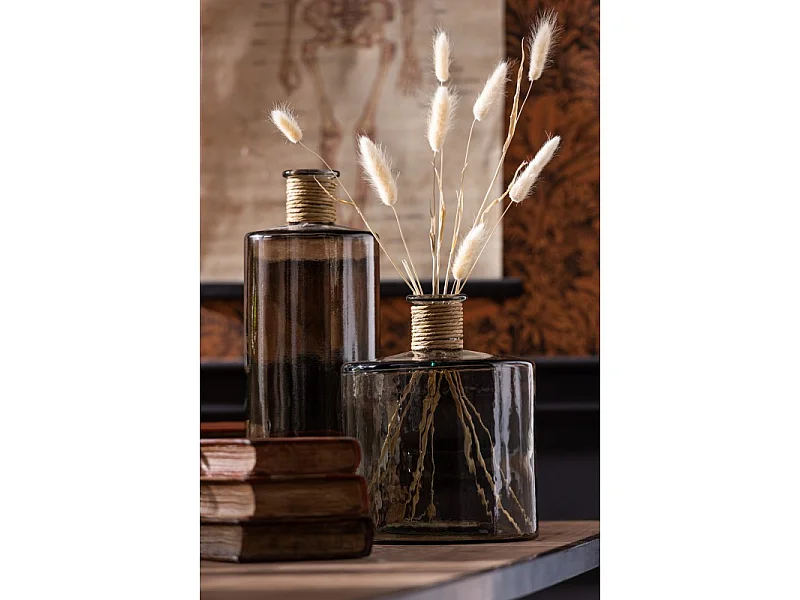 Vase Design en Verre "Safari" 45cm Marron