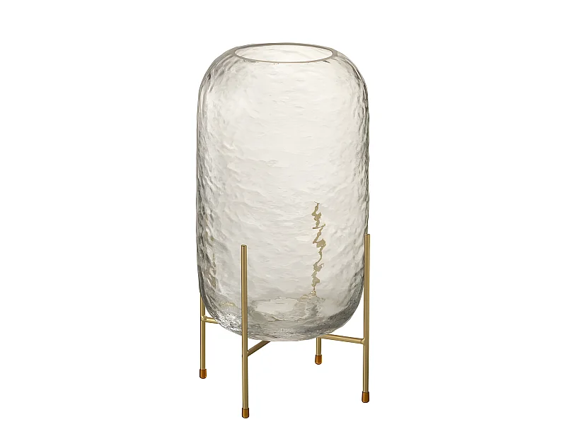 Vase sur Pied en Verre "Pieto" 30cm Transparent