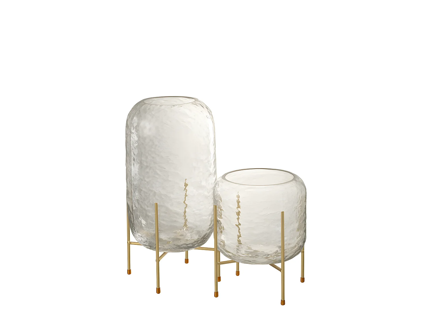 Vase sur Pied en Verre "Pieto" 30cm Transparent