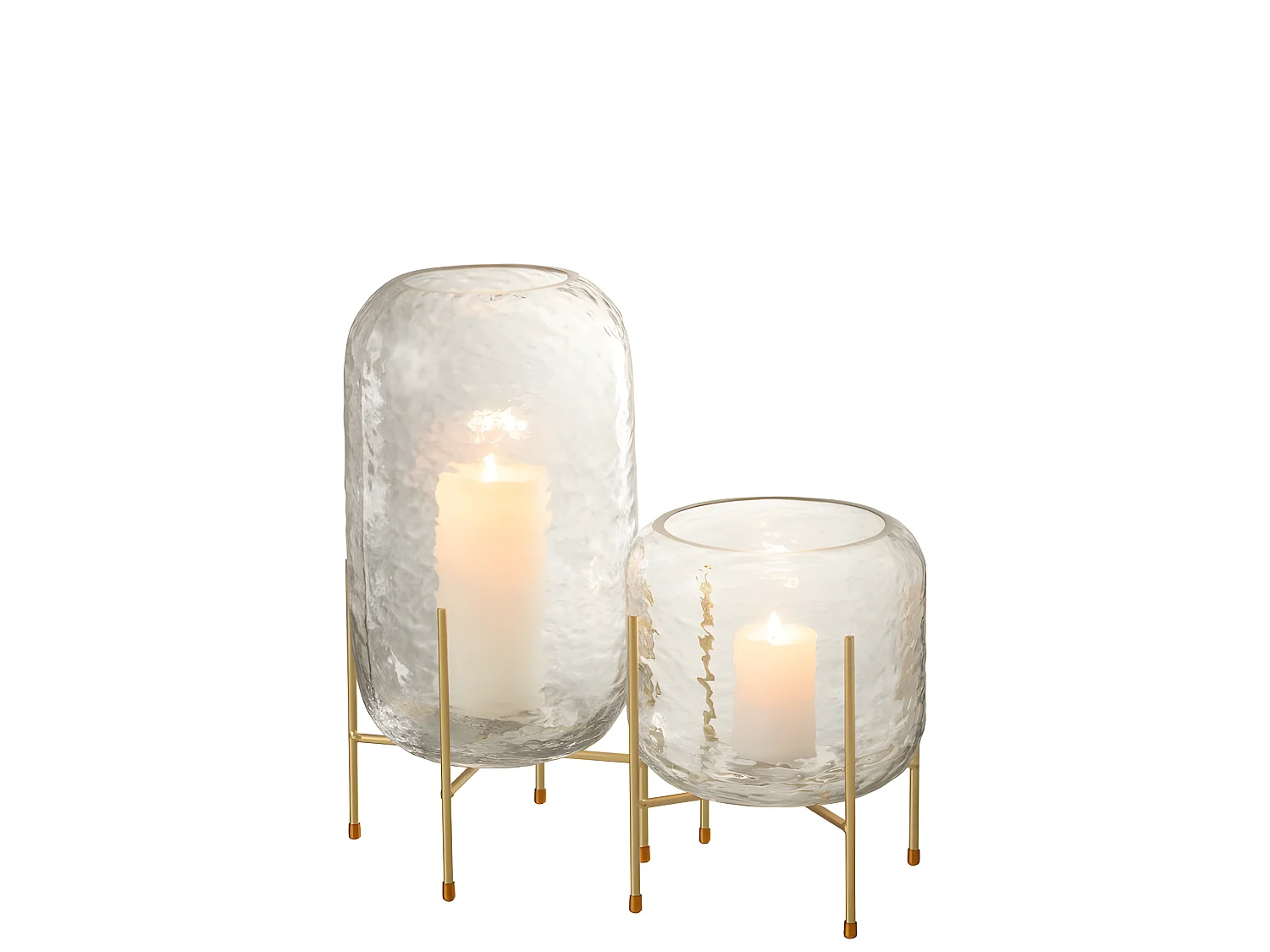 Vase sur Pied en Verre "Pieto" 30cm Transparent