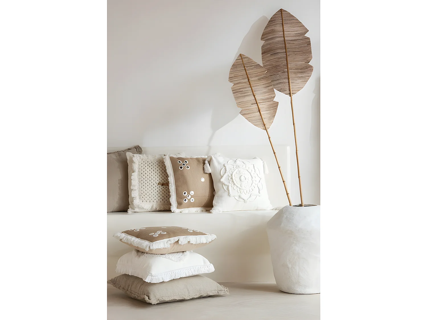 Vase Design "Chad" 63cm Blanc