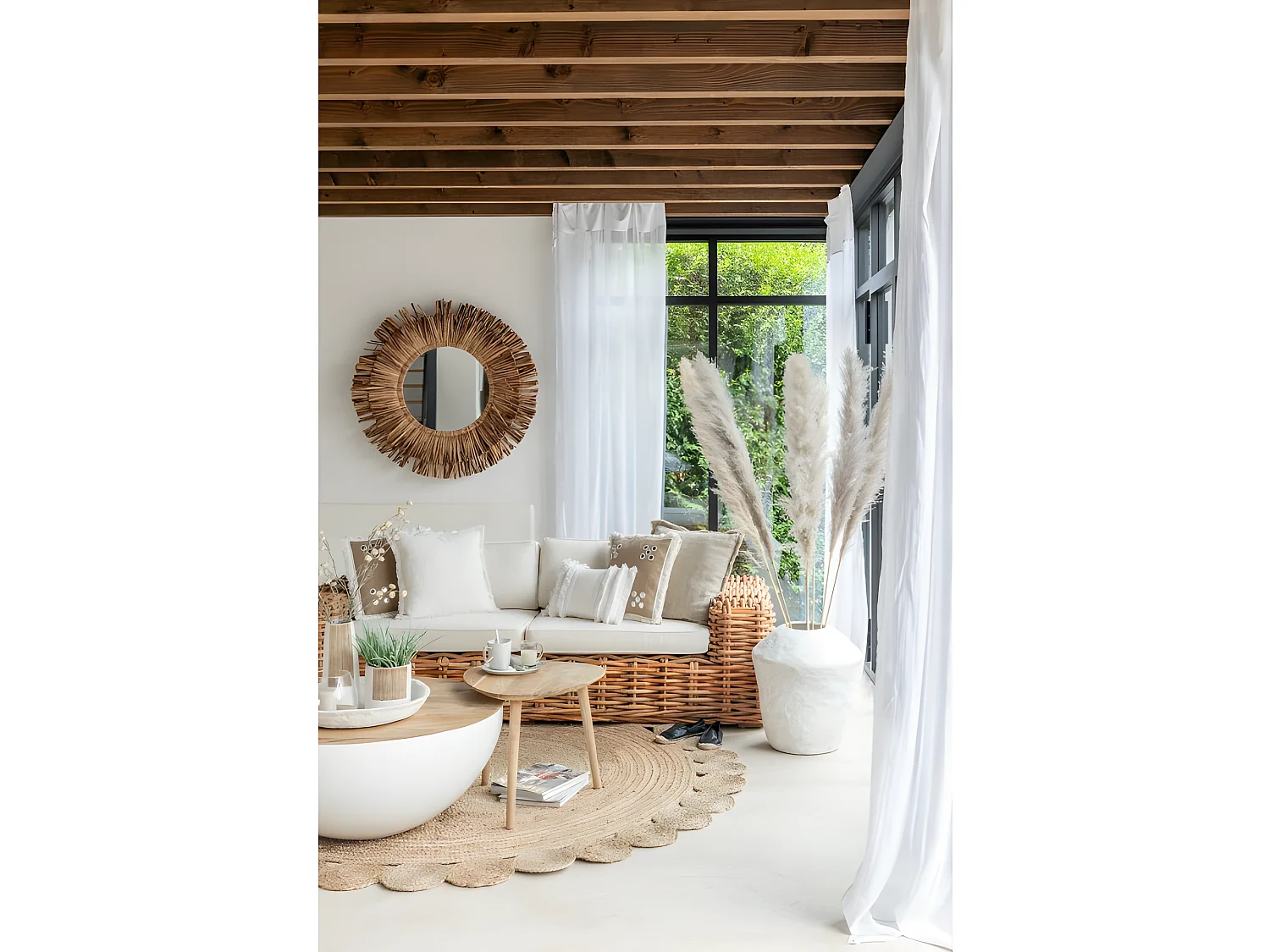 Vase Design "Chad" 63cm Blanc