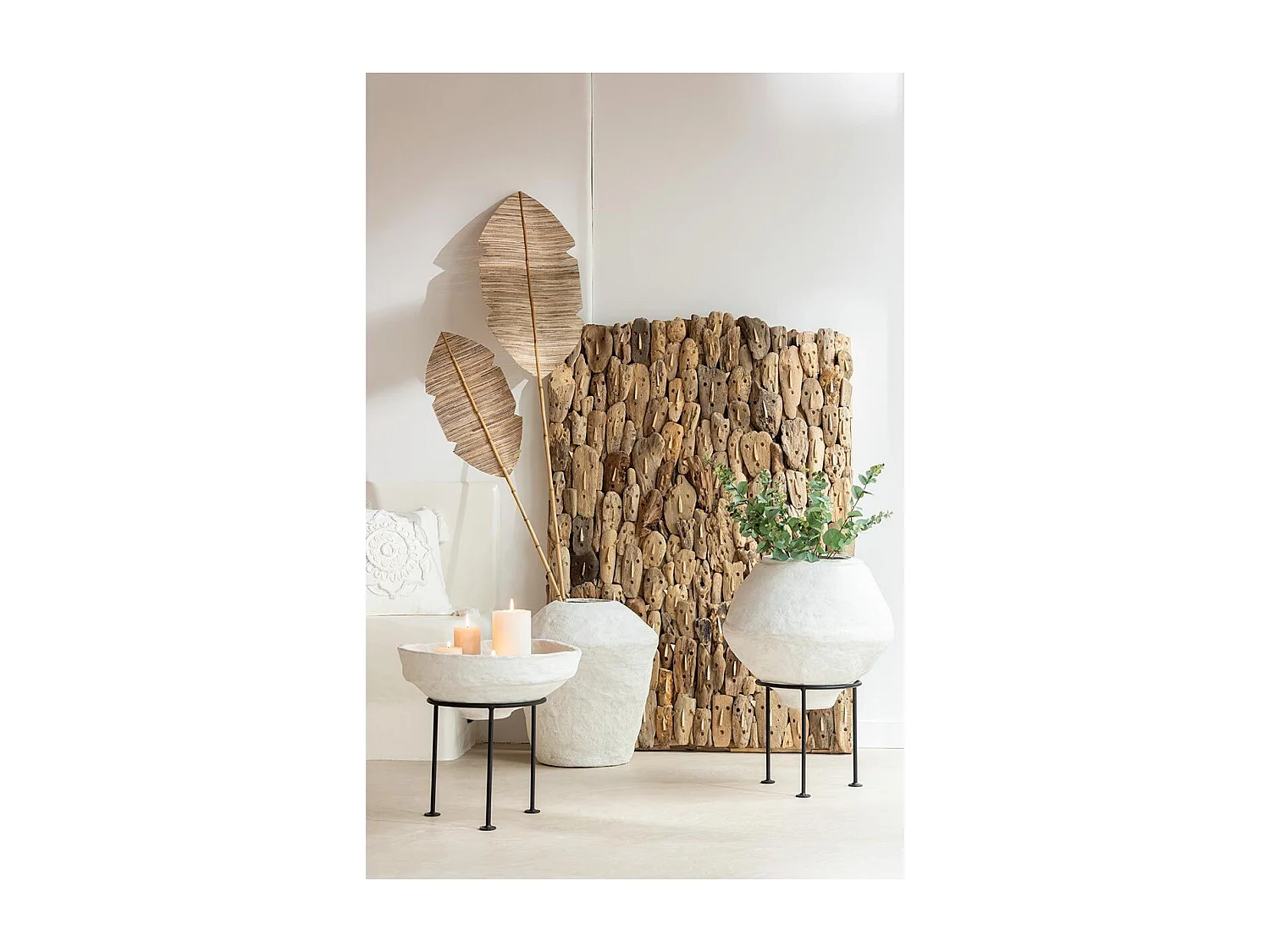 Vase Design "Chad" 63cm Blanc