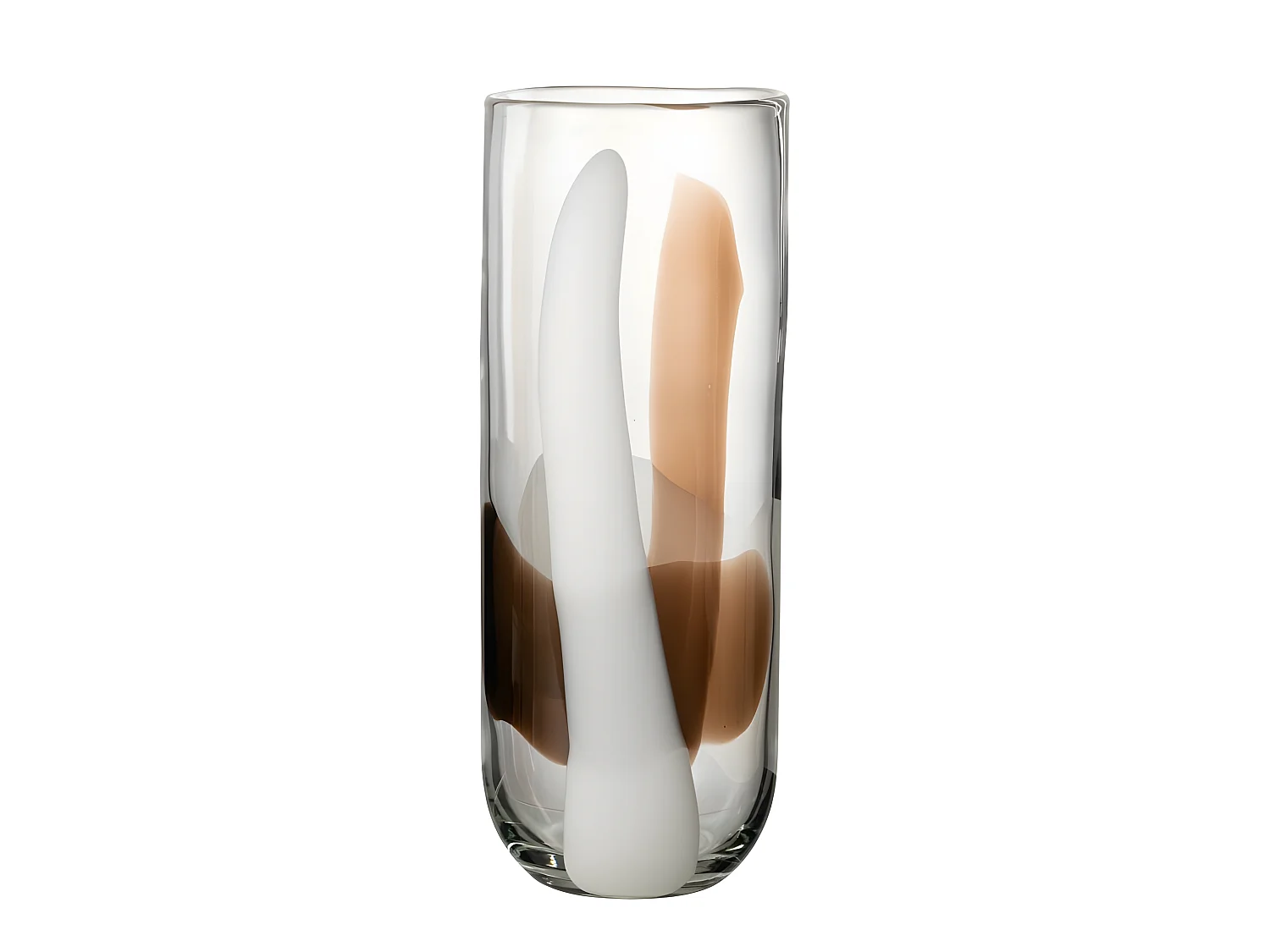 Vaso in vetro multicolore 14x14x37 cm