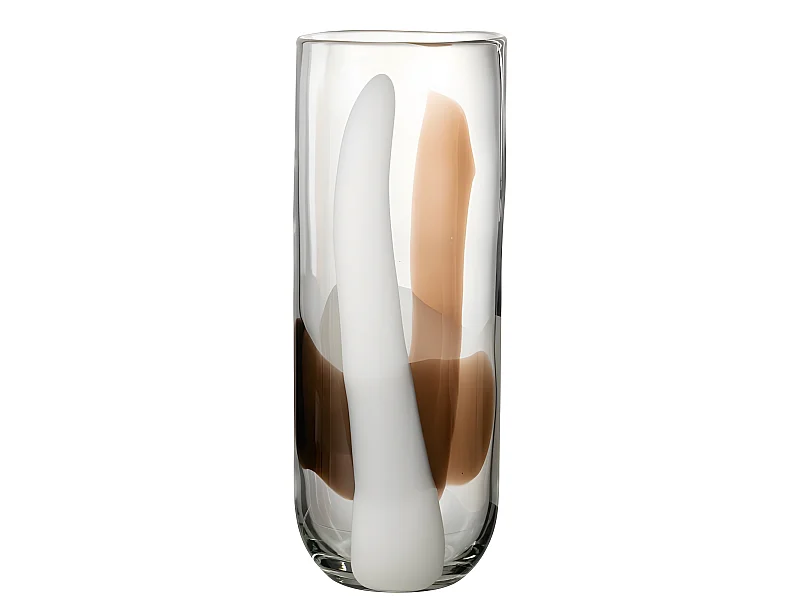 Vaso in vetro multicolore 14x14x37 cm