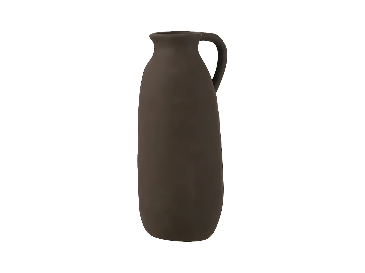 Jarrón alto con asa de cerámica de 15x14x36 cm