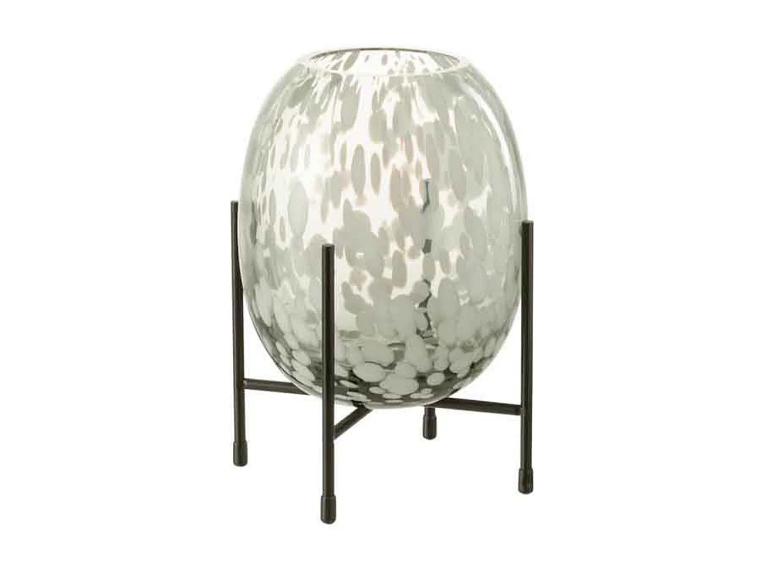 Vaso in vetro grigio 14x14x22 cm